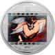 Stříbrná mince 3 Oz Léda s labutí Peter Paul Rubens 2014 Krystaly Proof