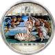 Strieborná minca 3 Oz Zrodenie Venuše Sandro Botticelli 2008 Kryštály Proof