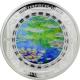 Strieborná minca 3 Oz Lekná Claude Monet 2015 Kryštály Proof