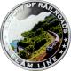 Stříbrná mince kolorovaný Flam Line History of Railroads 2011 Proof