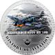 Stříbrná mince kolorovaný Messerschmitt BF109 History of Aviation 2014 Proof