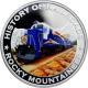 Strieborná kolorovaná minca Rocky Mountaineer History of Railroads 2011 Proof
