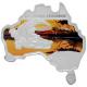 Strieborná minca Krokodíl morský Australian Map 1 Oz 2014 Proof