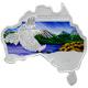 Strieborná minca Orol klínochvostý Australian Map 1 Oz 2015 Proof