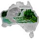 Strieborná minca Vtákopysk Australian Map 1 Oz 2013 Proof
