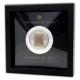 Strieborná minca 3 Oz so zlatou 1/4 Oz inlejí Vitruviánský muž 2010 Kryštály Proof