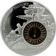 Strieborná minca Tiffanyho hodiny Grand Central Terminal 2013 Proof