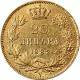 Zlatá minca 20 Dinara Milan I. Obrenović 1882
