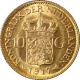 Zlatá minca 10 Gulden Vilemína Nizozemská 1917
