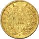 Zlatá minca 20 Frank Napoleon III. 1860 A