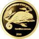 Zlatá minca Chameleon Miniatúra 2003 Proof
